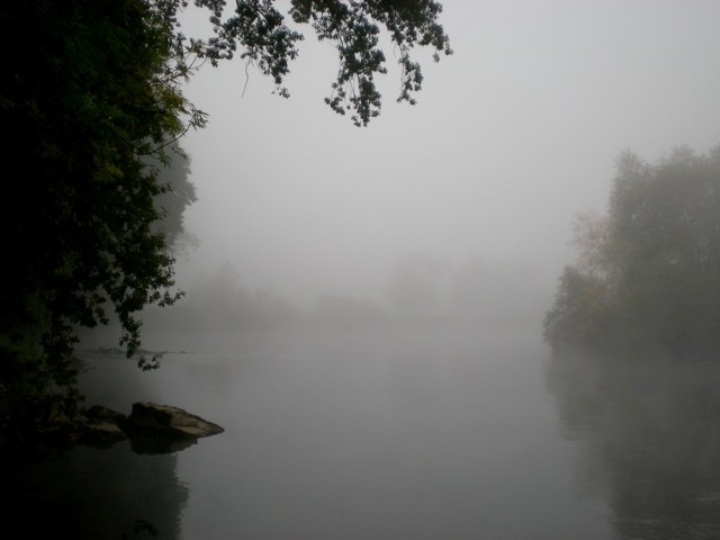 The River Wye in mist